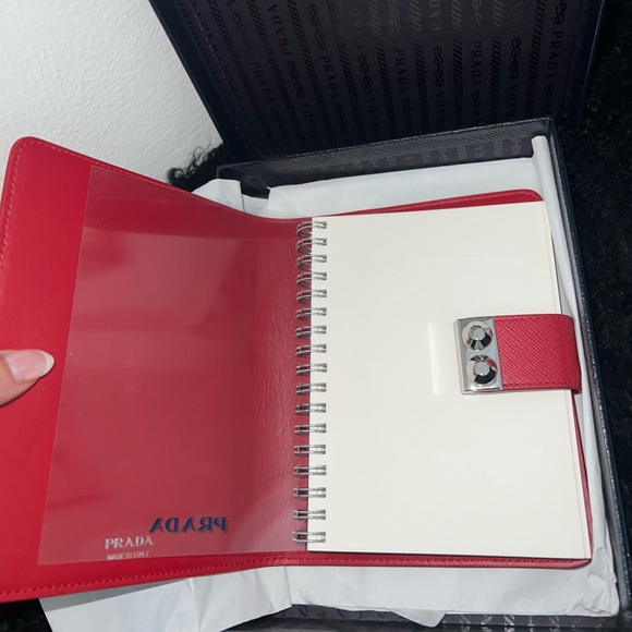 Prada Elektra Saffiano Notebook/Agenda Cover Red - Picture 10 of 12